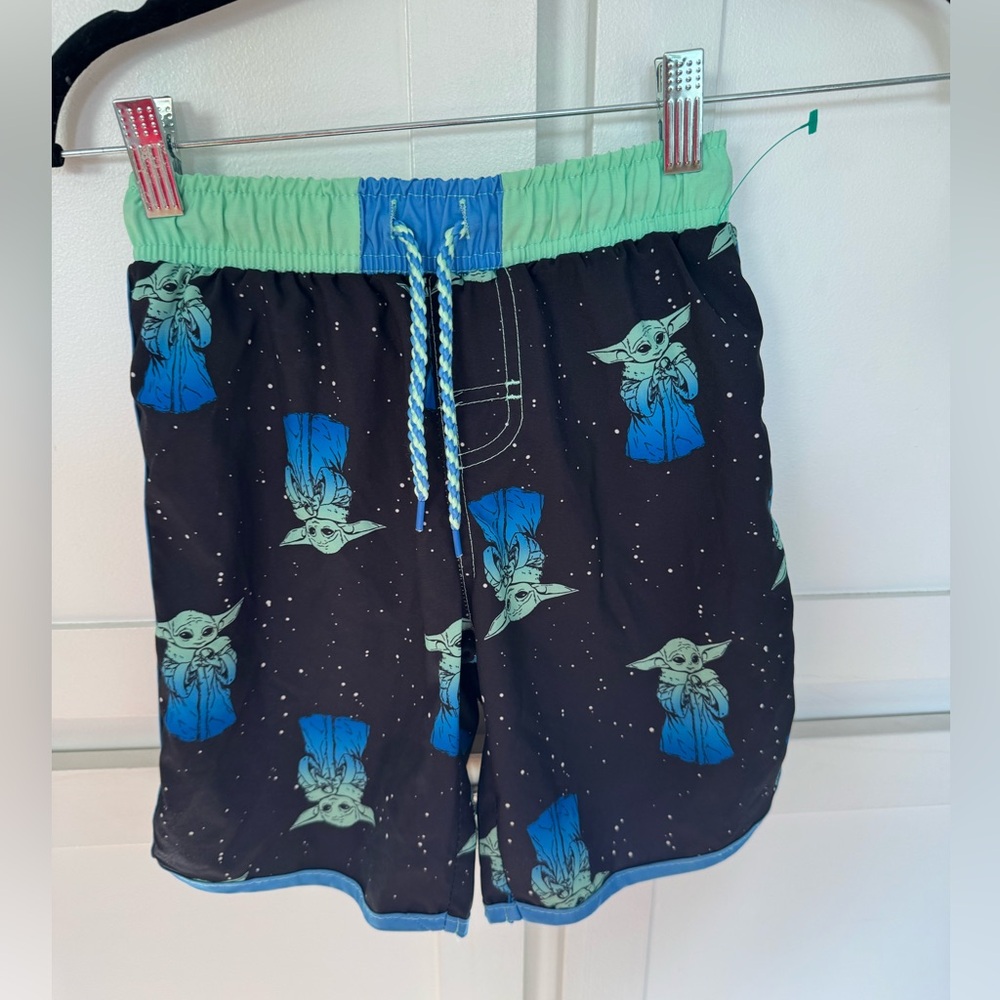 Star Wars size 6/7 baby yoda swim trunks